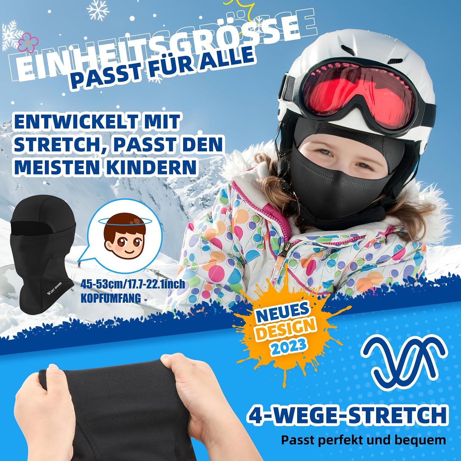 Detalle 2 de ICOCOPRO Kinder Sturmhaube Einheitsgröße