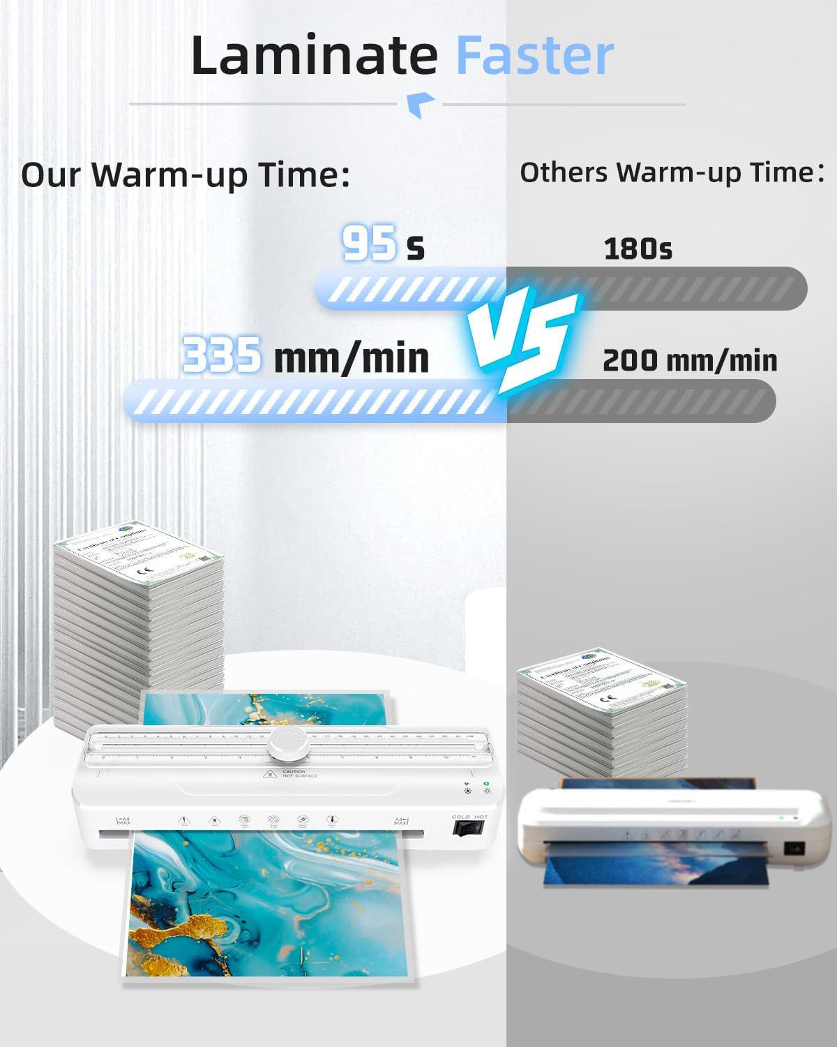 Thumbnail 2 de Raycial A4 Laminator with cutter, 95s warm up