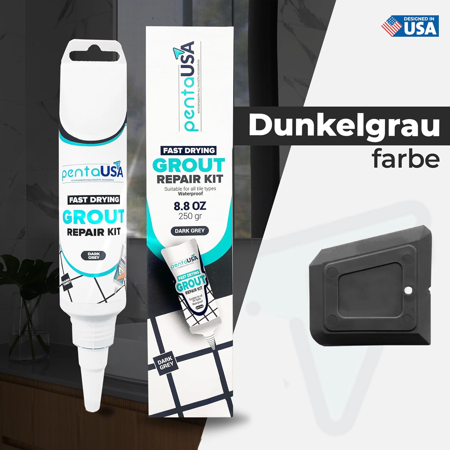 Thumbnail 2 de PENTAUSA Fugenmörtel Fugenreparatur Set für Fliesenfugen