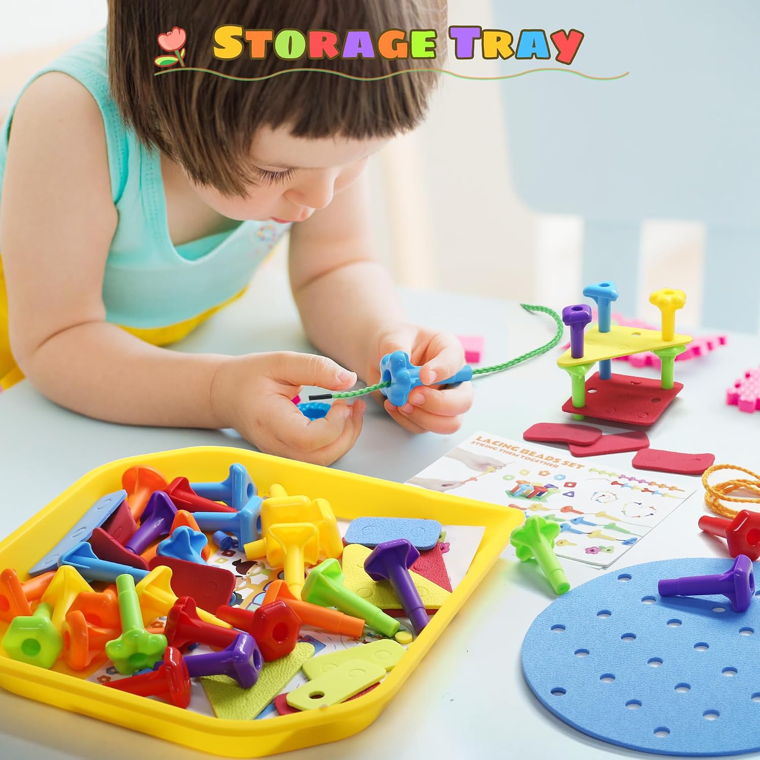Detalle 2 de Peg Board Toy Set 73-Piece STEM Building Kit