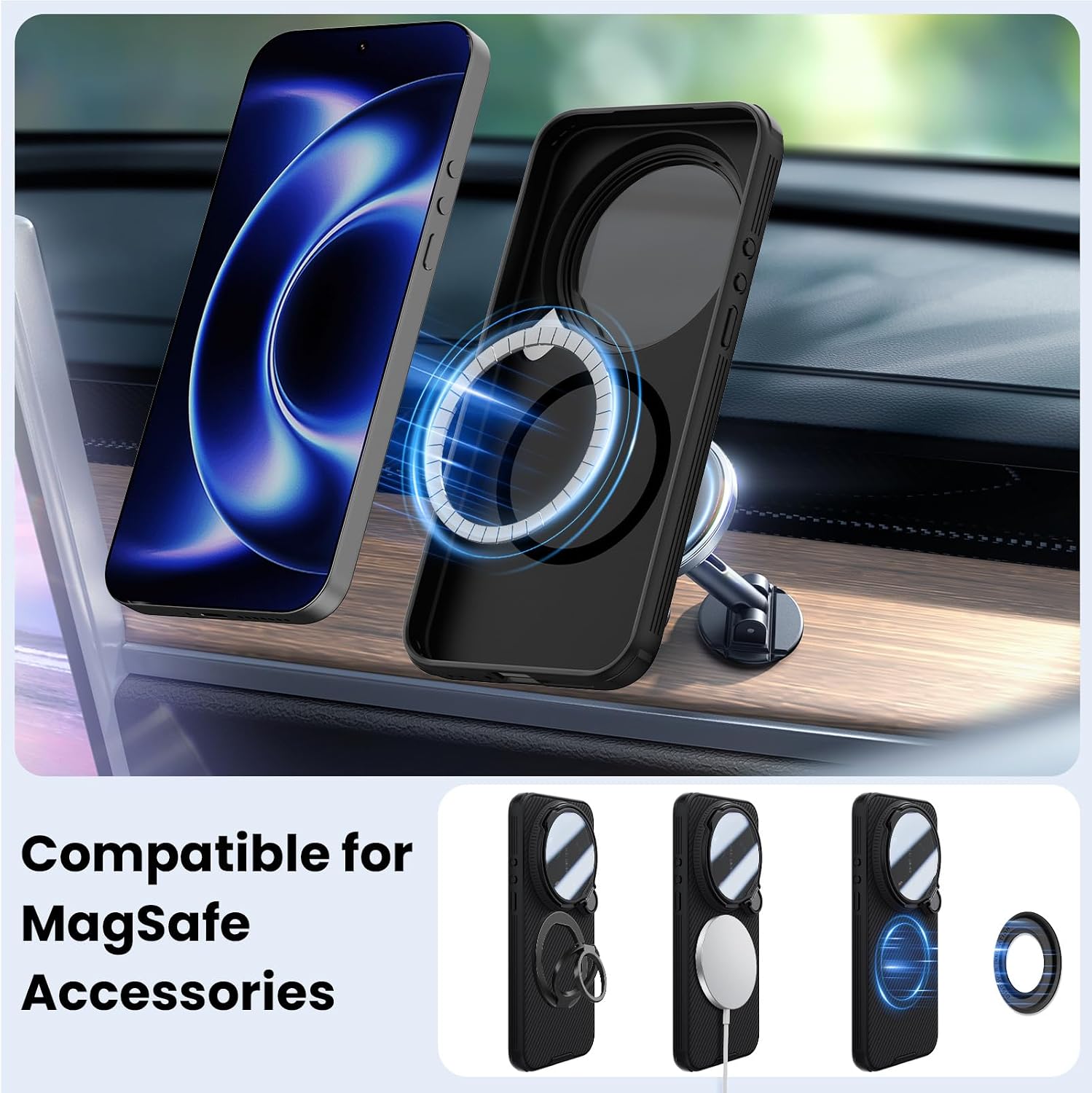 Detalle de Nillkin Magnetica Custodia per Xiaomi 17 Ultra 5G (2026) CamShield con copriobiettivo e supporto trasparente