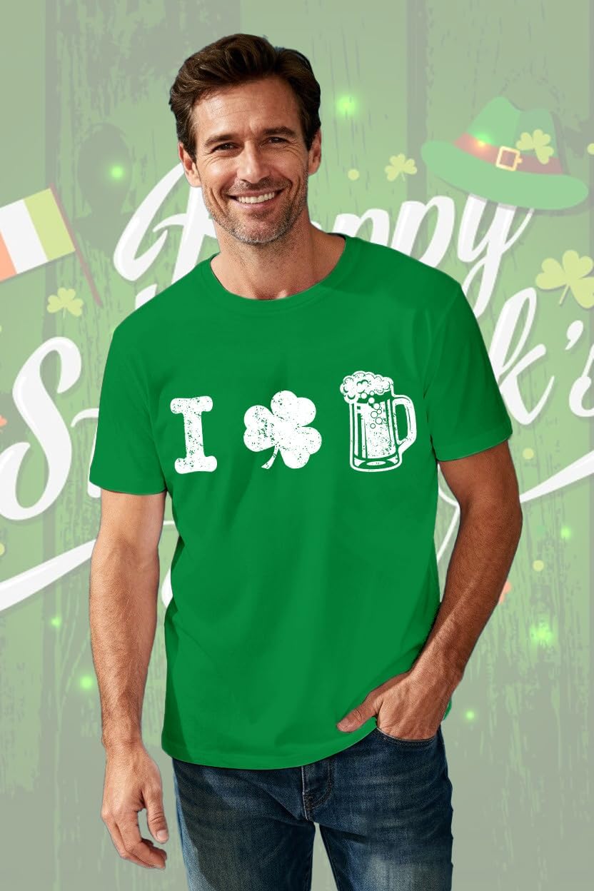 Thumbnail 2 de SUWATOIN St Patrick's Day T Shirt for Men – Shamrock and Beer Lover Tee