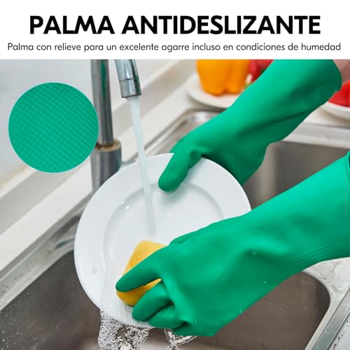 Detalle de Gants Vgo 10 paires pour cuisine, épais, vert