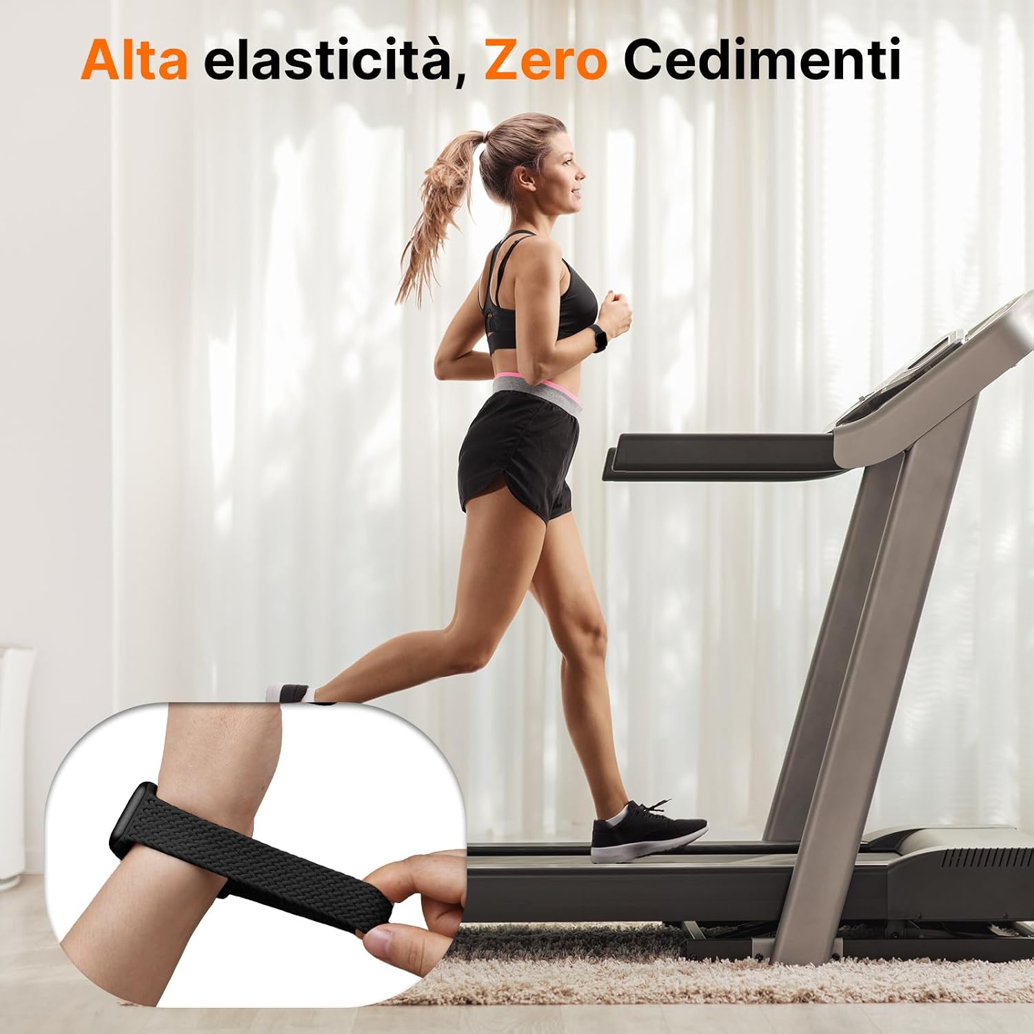 Thumbnail 4 de Fullmosa Cinturino intrecciato in nylon elastico per Apple Watch (compatibile 44/46/42/49/41/40 mm) con chiusura magnetica