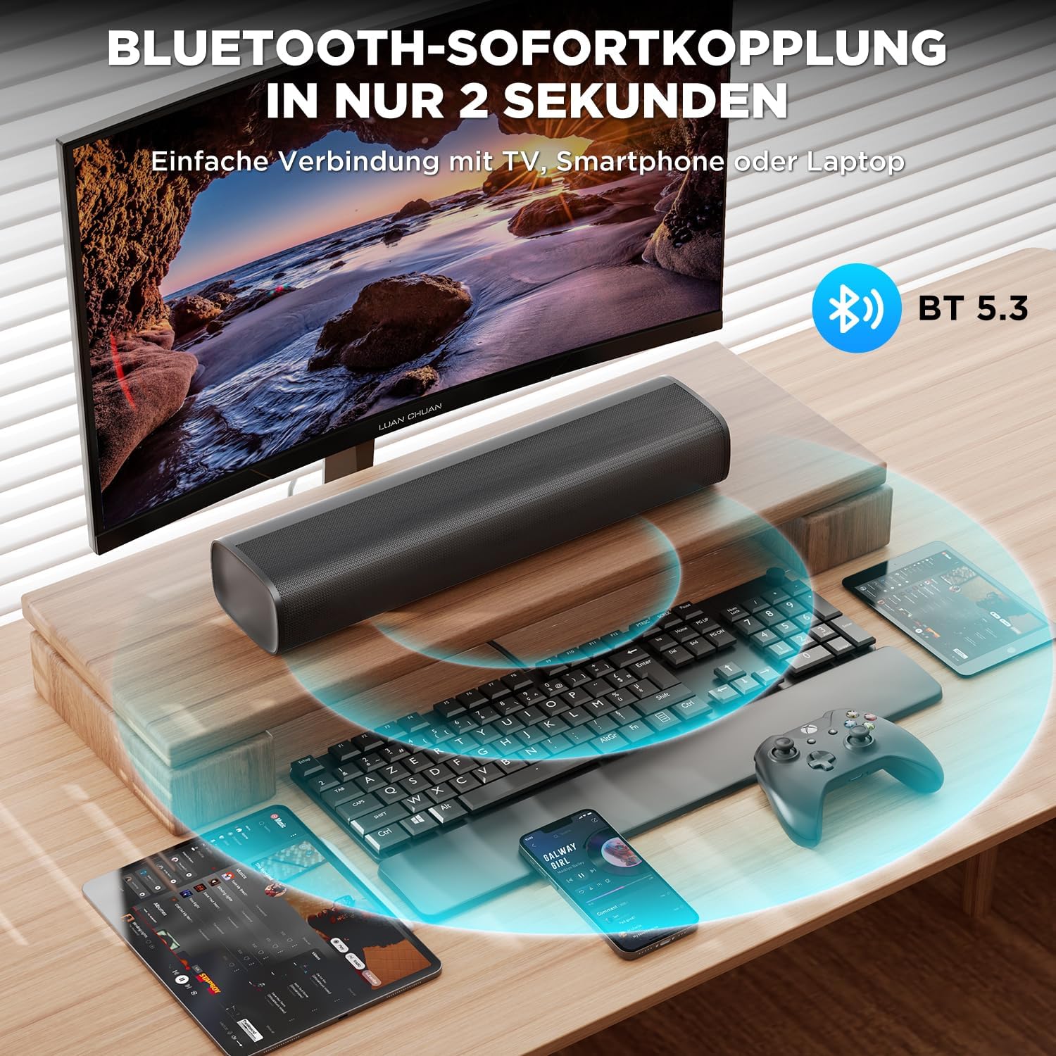Detalle de Soundbar 56W Bluetooth 5.3 für TV