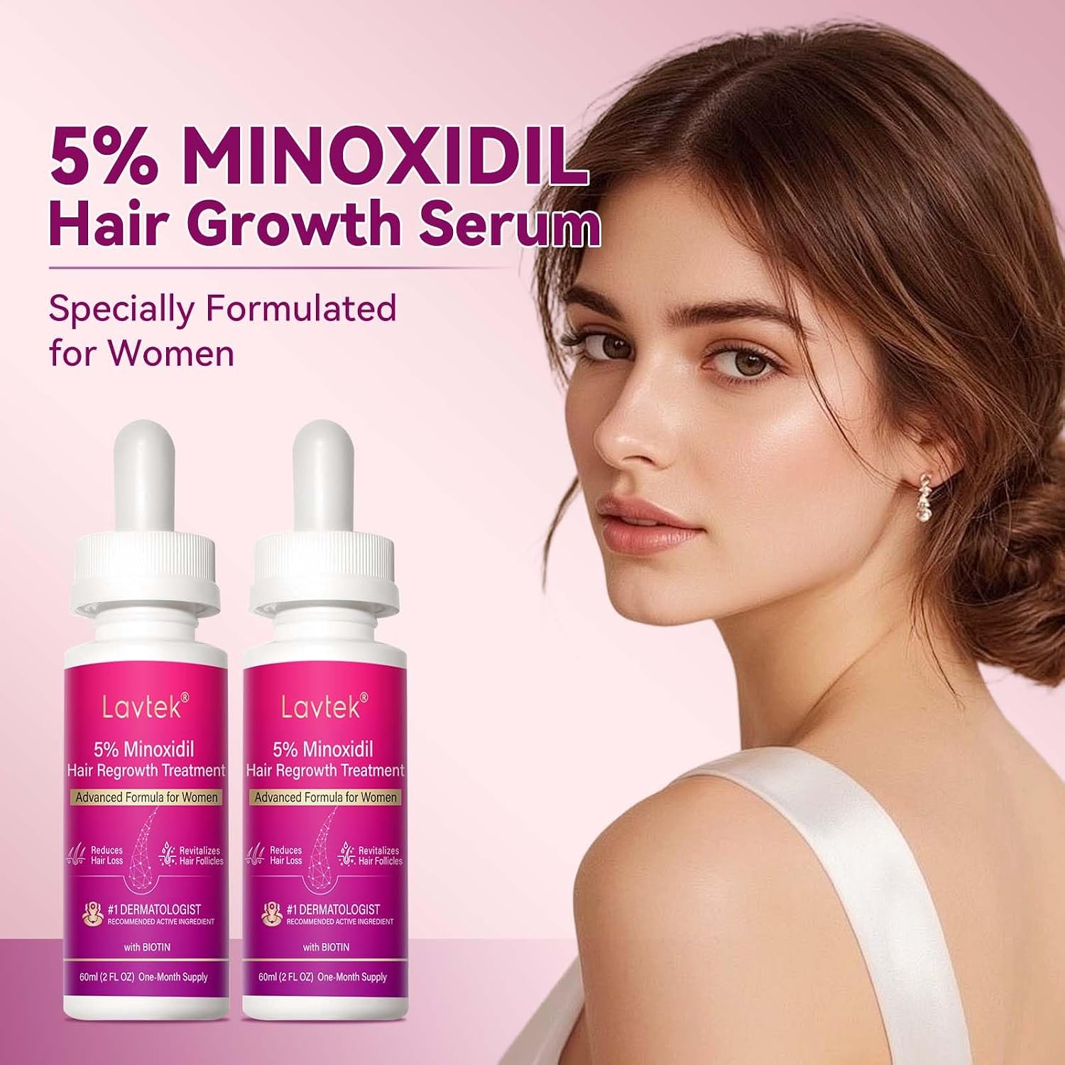 Thumbnail 6 de Lavtek 5% Minoxidil Hair Growth Serum for Women with Biotin & Castor Oil