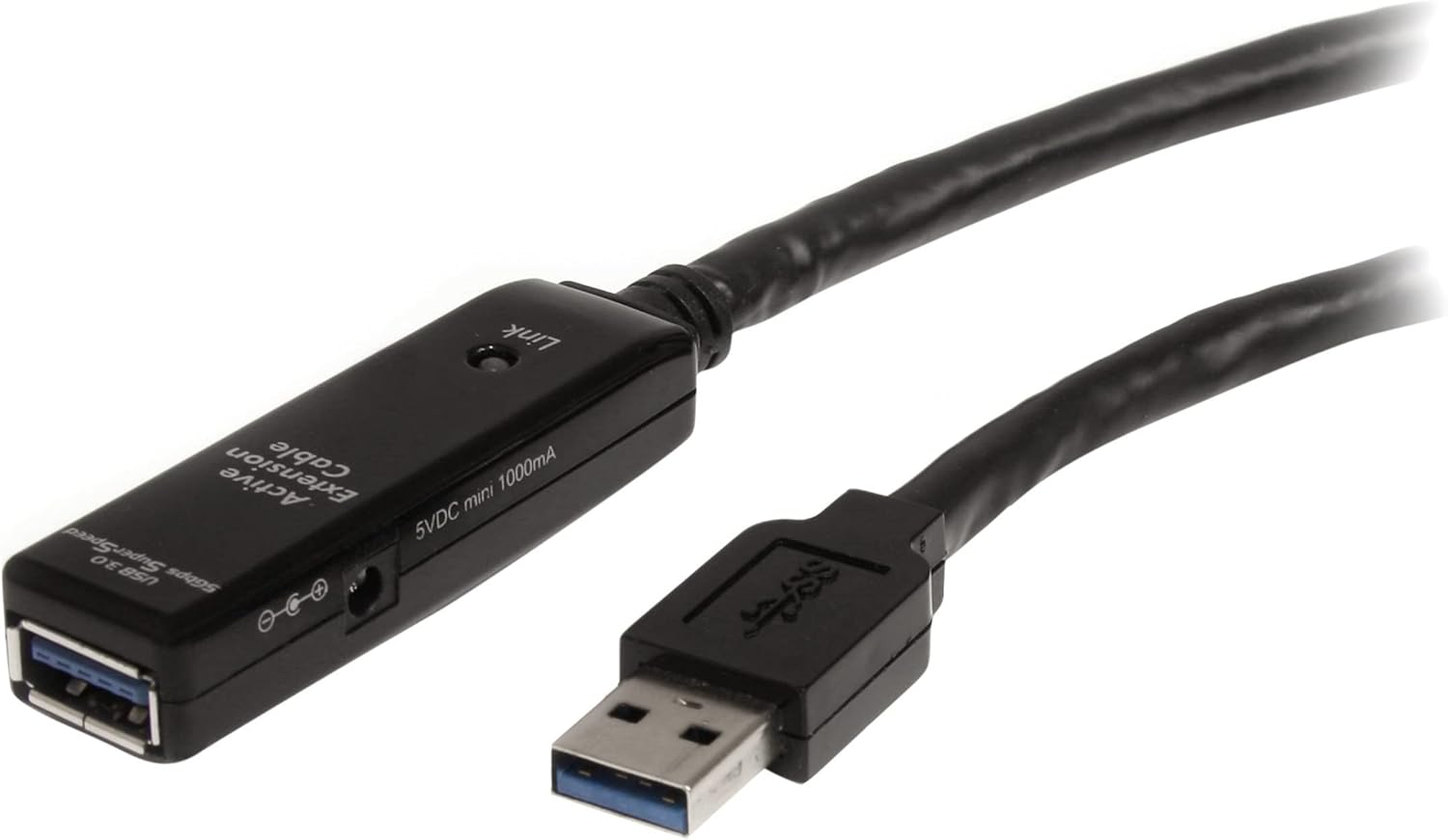 Detalle 2 de StarTech.com 25 m aktives USB 2.0 Verlängerungskabel – Repeater/Signalverstärker, USB-A zu USB-B, aktiv, schwarz