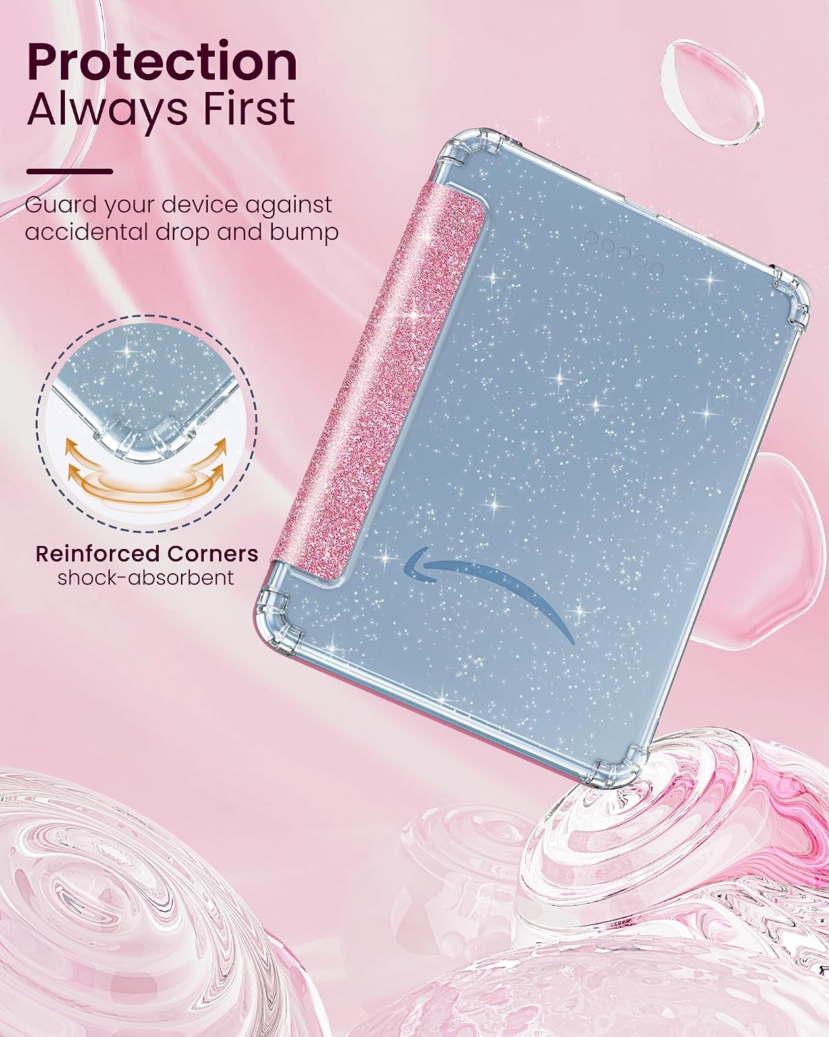 Thumbnail 5 de MoKo Glitter Pink Case for 6" Kindle Basic 12th Generation (2026)