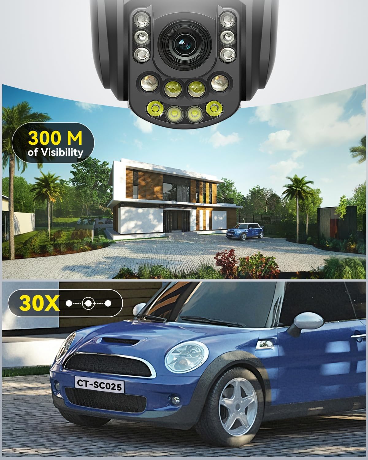Thumbnail 2 de Ctronics 4K 30X Telecamera IP esterna con zoom ottico