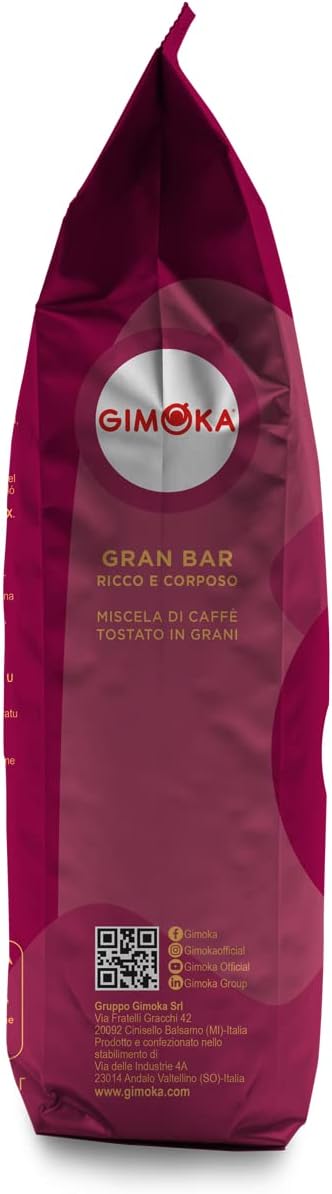Thumbnail 2 de Gimoka Caffè Gran Bar in Grani 1 kg – miscela Robusta-Arabica, aroma intenso e crema densa