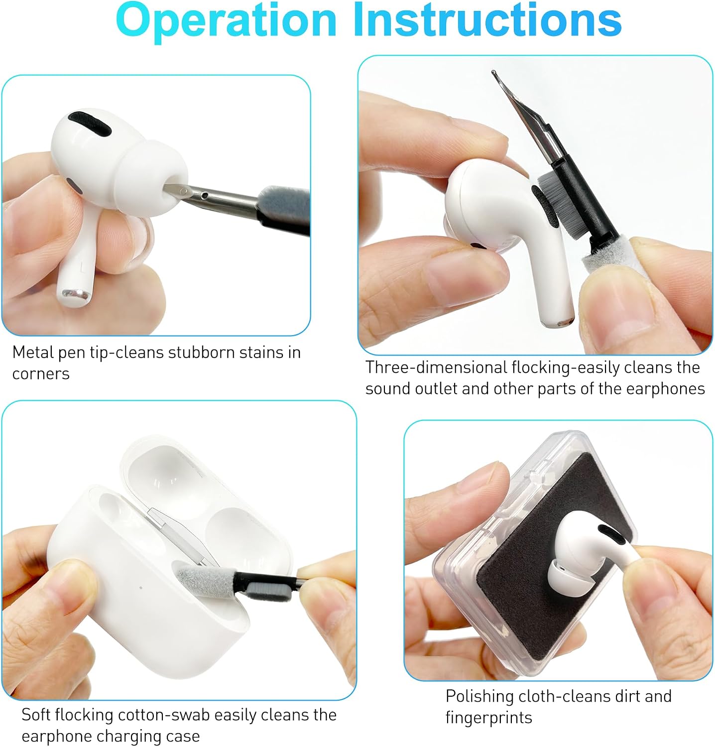 Detalle 2 de YISH Y922W-EU-DI ersättningsproppar för AirPods Pro och Pro 2, silikon i fyra storlekar