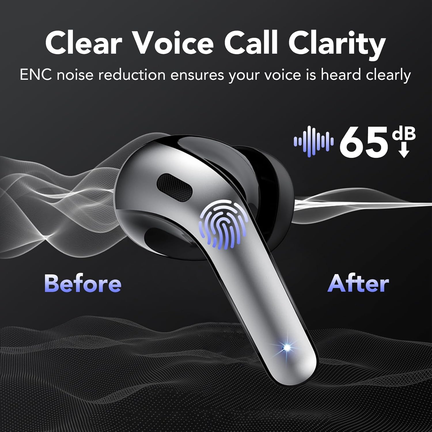 Detalle 1 de Tiksounds Wireless Earbuds with LED Power Display