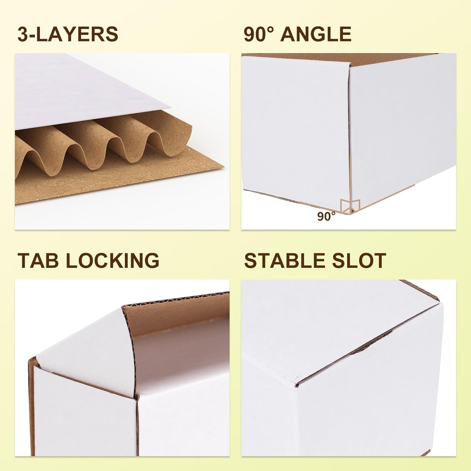 Thumbnail 2 de RLAVBL 25 Shipping Boxes 6x6x4in kraft cardboard mailers (white)