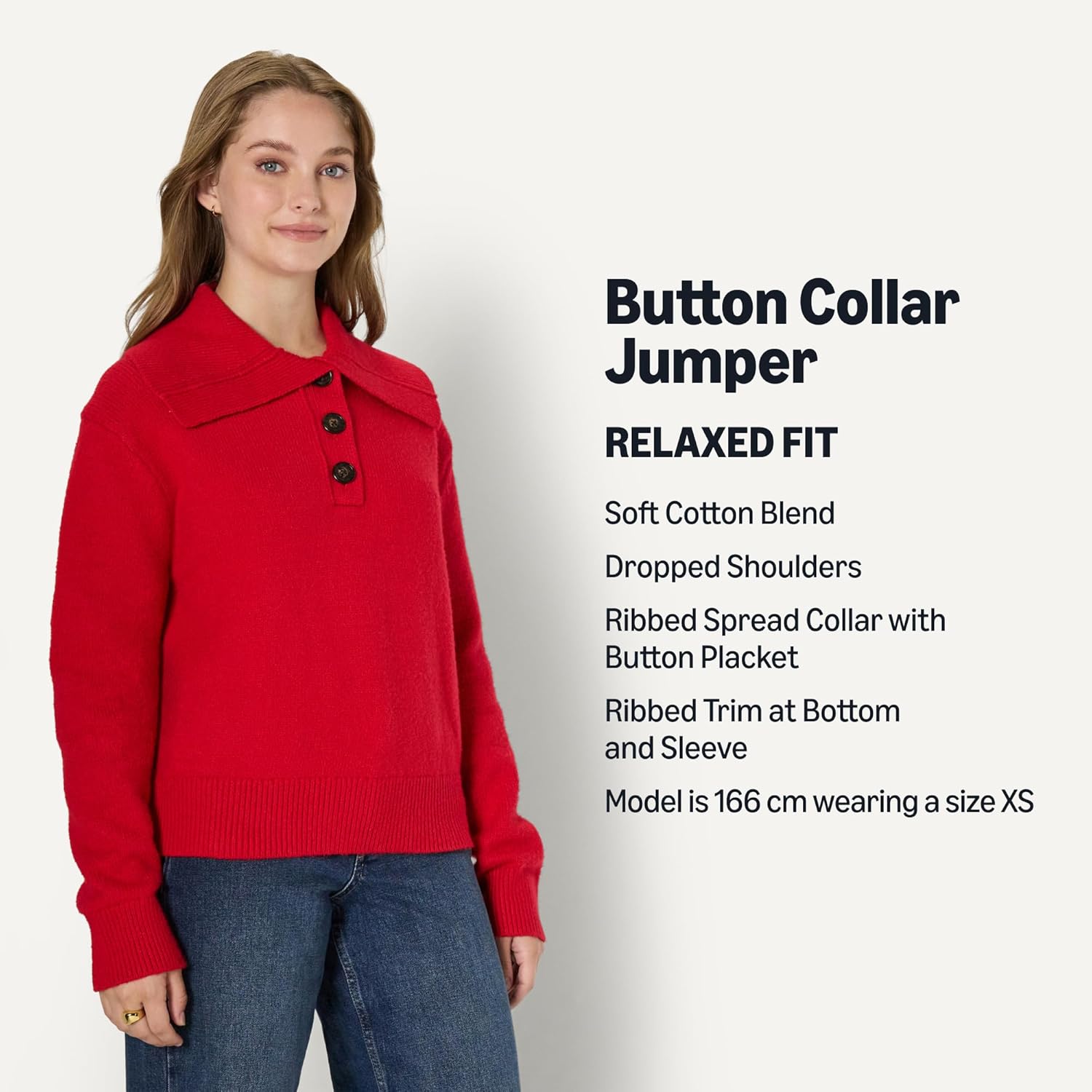 Thumbnail 3 de Amazon Essentials Women’s Relaxed-Fit Button Collar Jumper