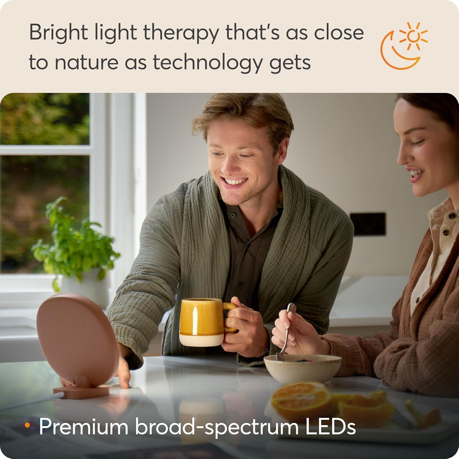 Detalle de Lumie Dash: Compact Bright Light Therapy Lamp for Mood, Energy & Visual Comfort