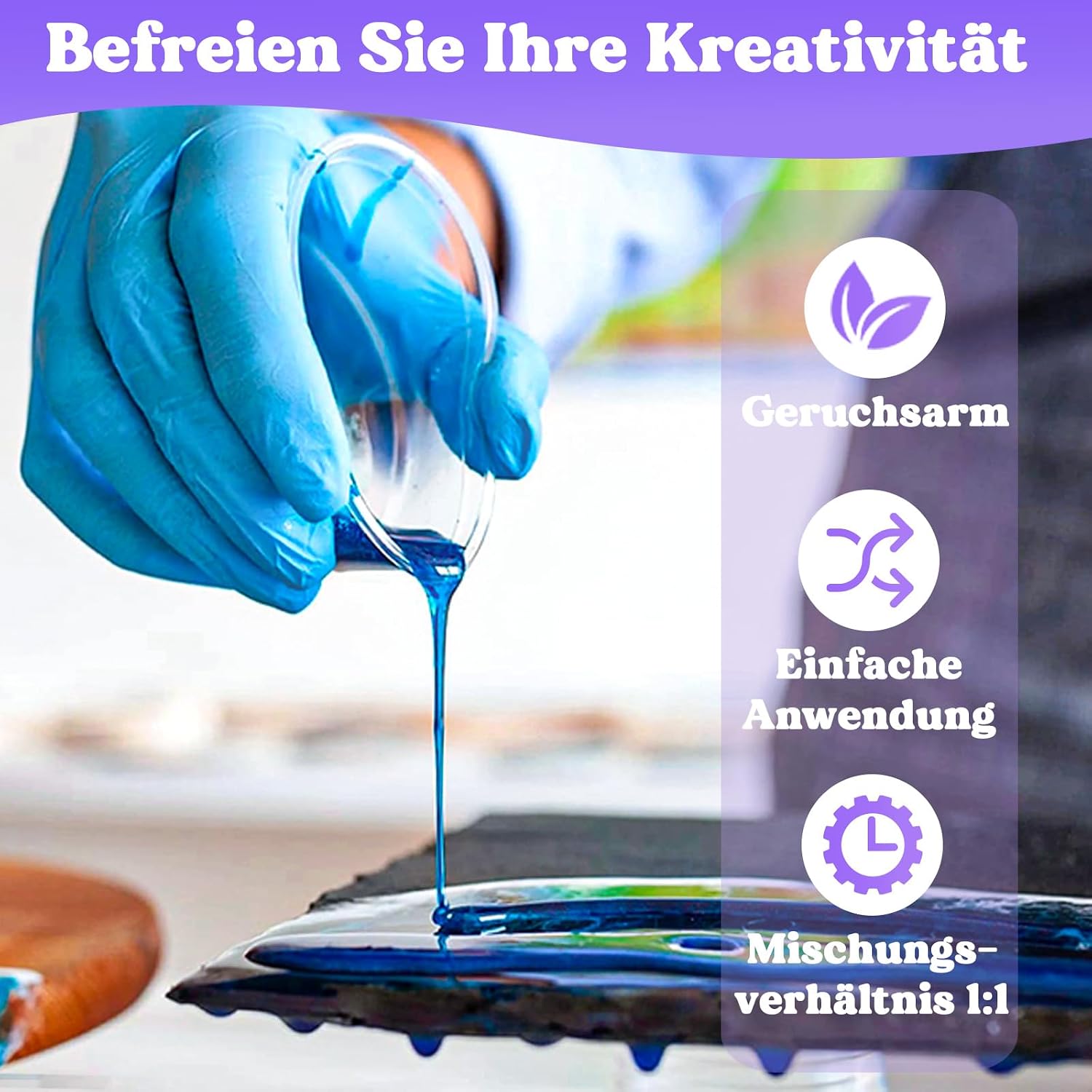Detalle 2 de LET'S RESIN Epoxidharz Set 500 ml 1:1