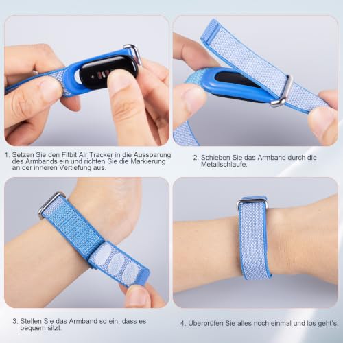 Thumbnail 6 de Polyjoy Nylon Loop Armband für Google Fitbit Air Band mit Metall Buckle