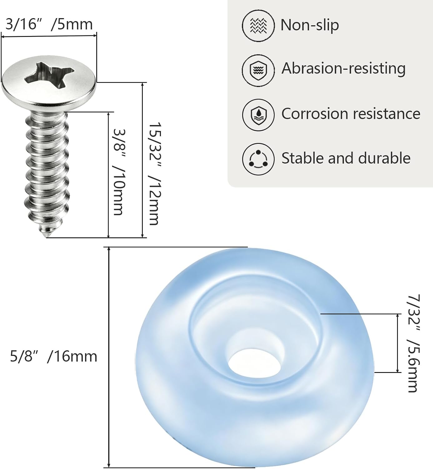 Detalle de Nihfien Rubber Feet, 50-Pack