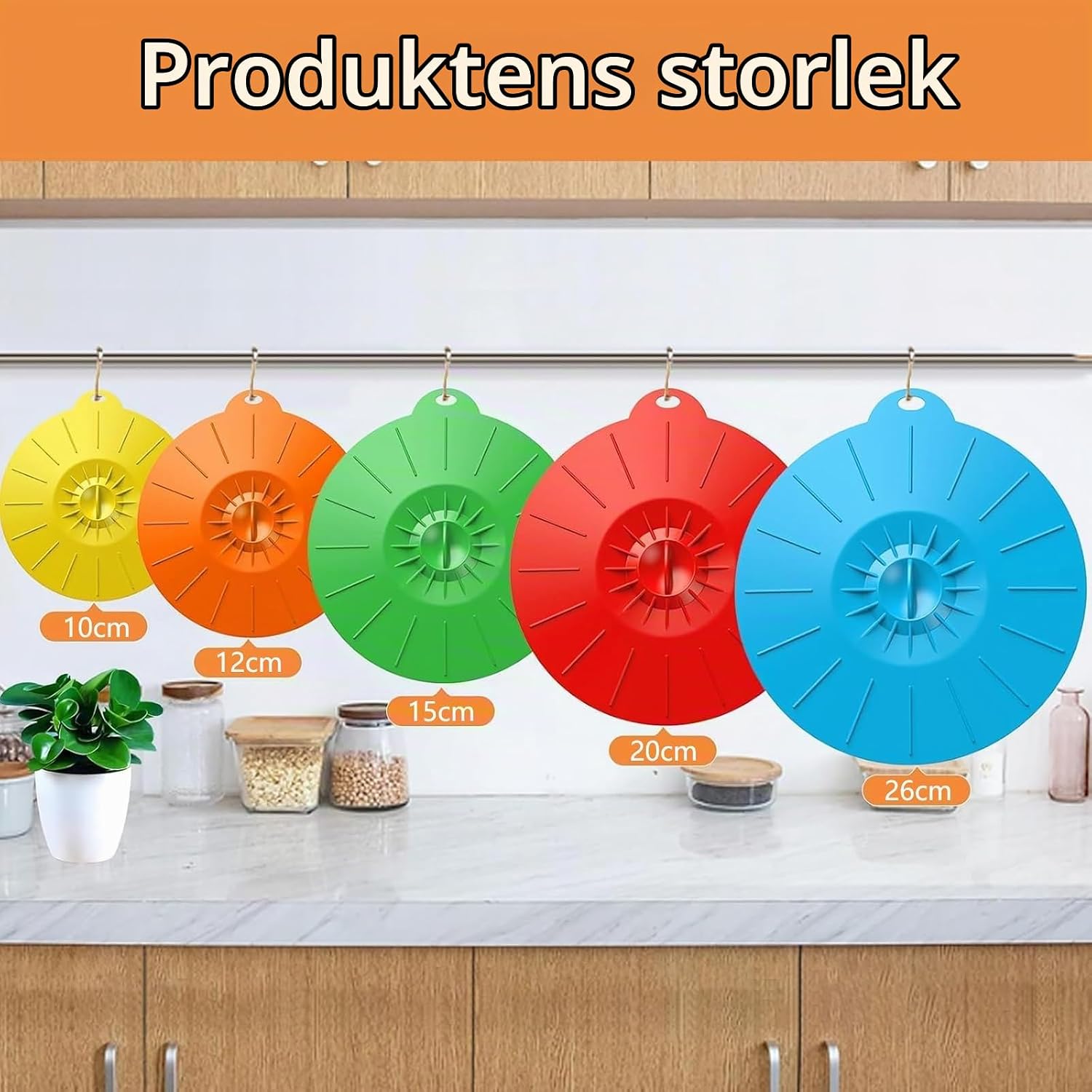 Thumbnail 6 de CALLYSONIC 1 silikonlock för skålar, återanvändbara i 5 storlekar