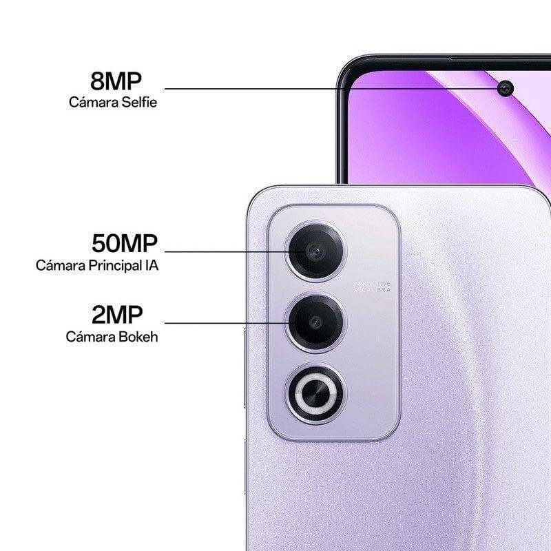 Detalle de OPPO A80 5G 8GB/256GB, 6.67' Púrpura: rendimiento fluido, gran pantalla y batería para el día a día
