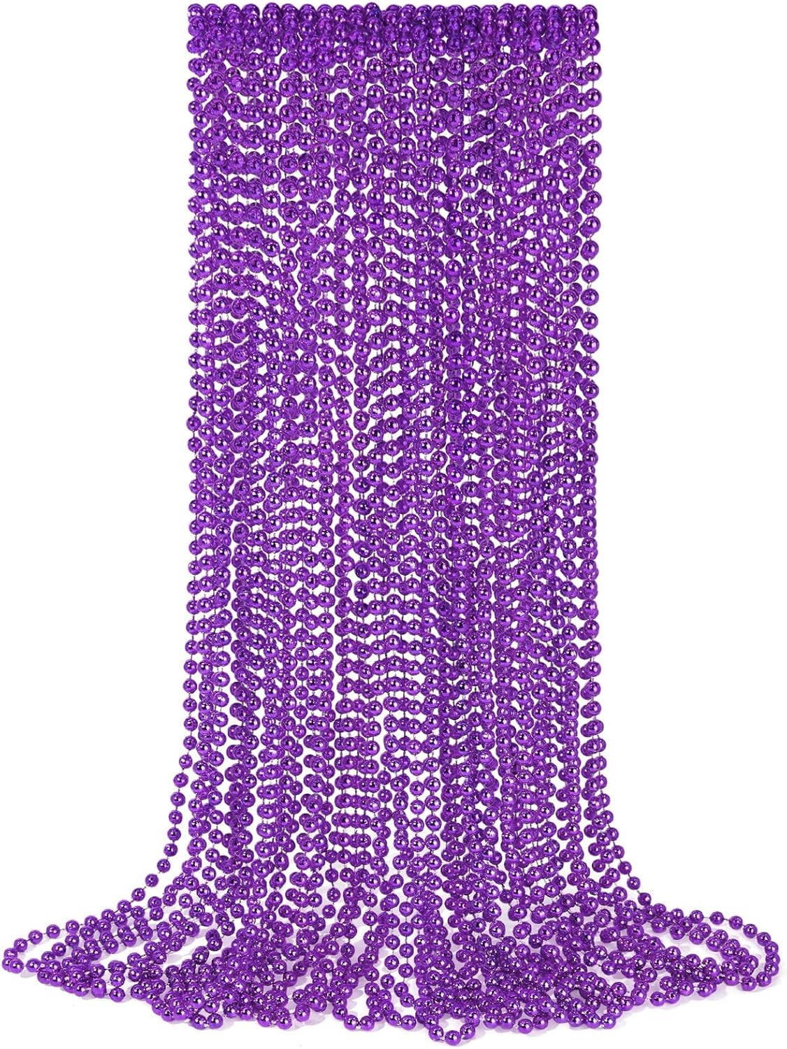 Thumbnail 6 de YAXINRUI 72-Piece Pink Beaded Necklace Set (33-Inch Round Mardi Gras Beads)
