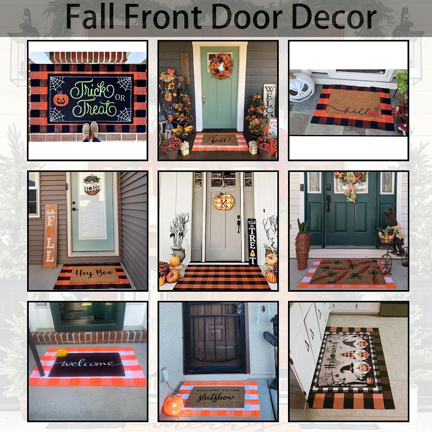 Thumbnail 6 de Homydecor GZRUG Plaid Doormat, 28" x 43", Reversible and Machine Washable