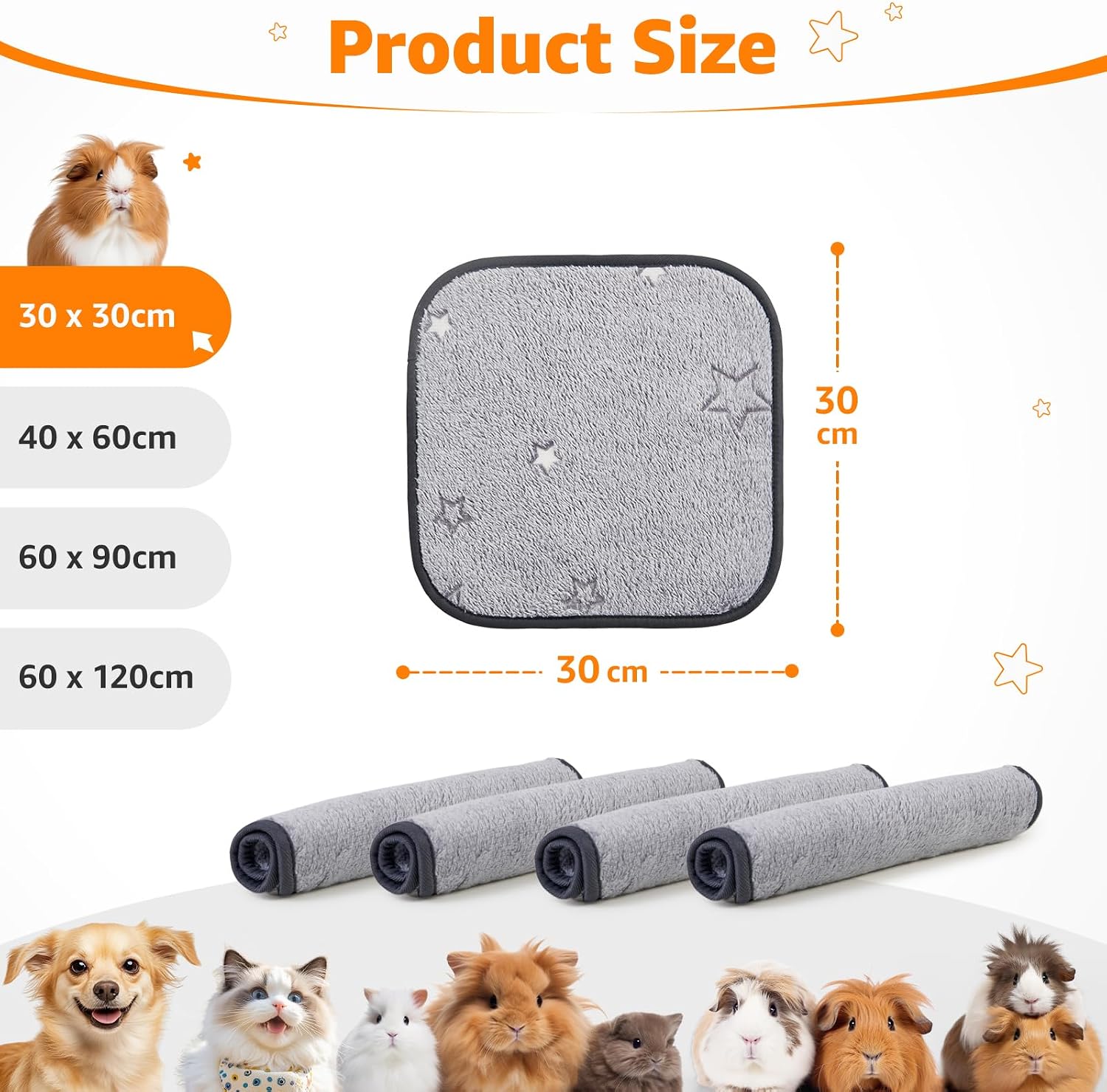 Detalle 2 de PICK FOR LIFE Guinea Pig Fleece Cage Liner 30 x 30 cm ๐พ