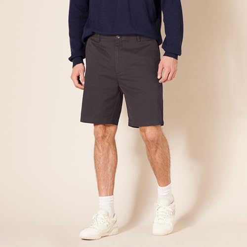 Thumbnail 4 de Amazon Essentials Men's Classic Fit 9" Chino Shorts with Pockets, Charcoal (40W)