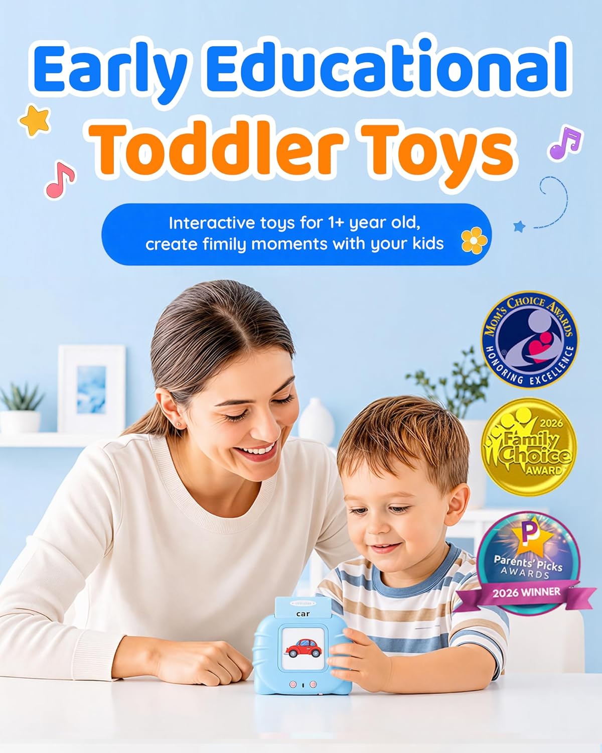 Detalle 2 de Aullsaty Toddler Talking Flash Cards 248