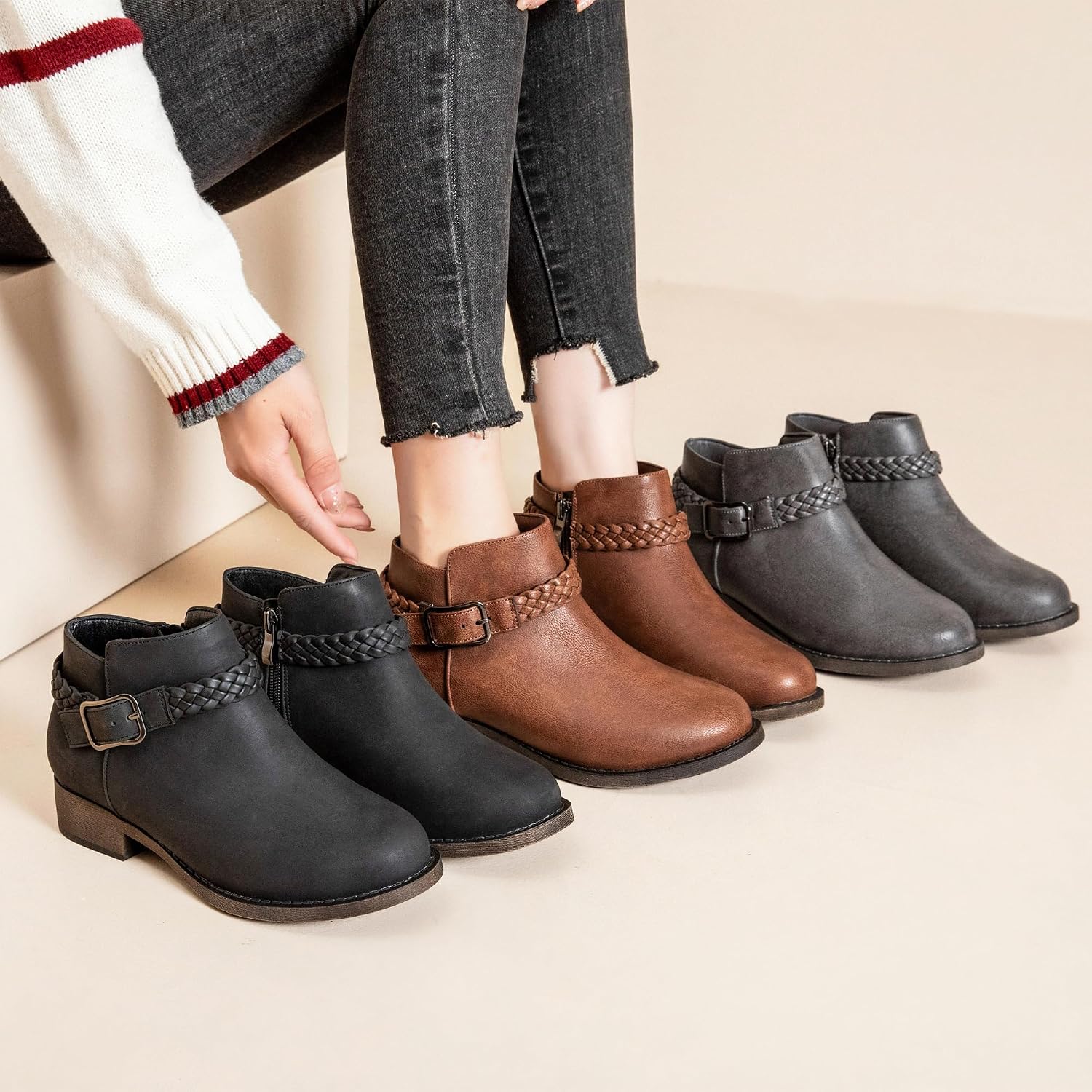 Thumbnail 5 de Veittes Women's Ankle Boots Classic Side Zip