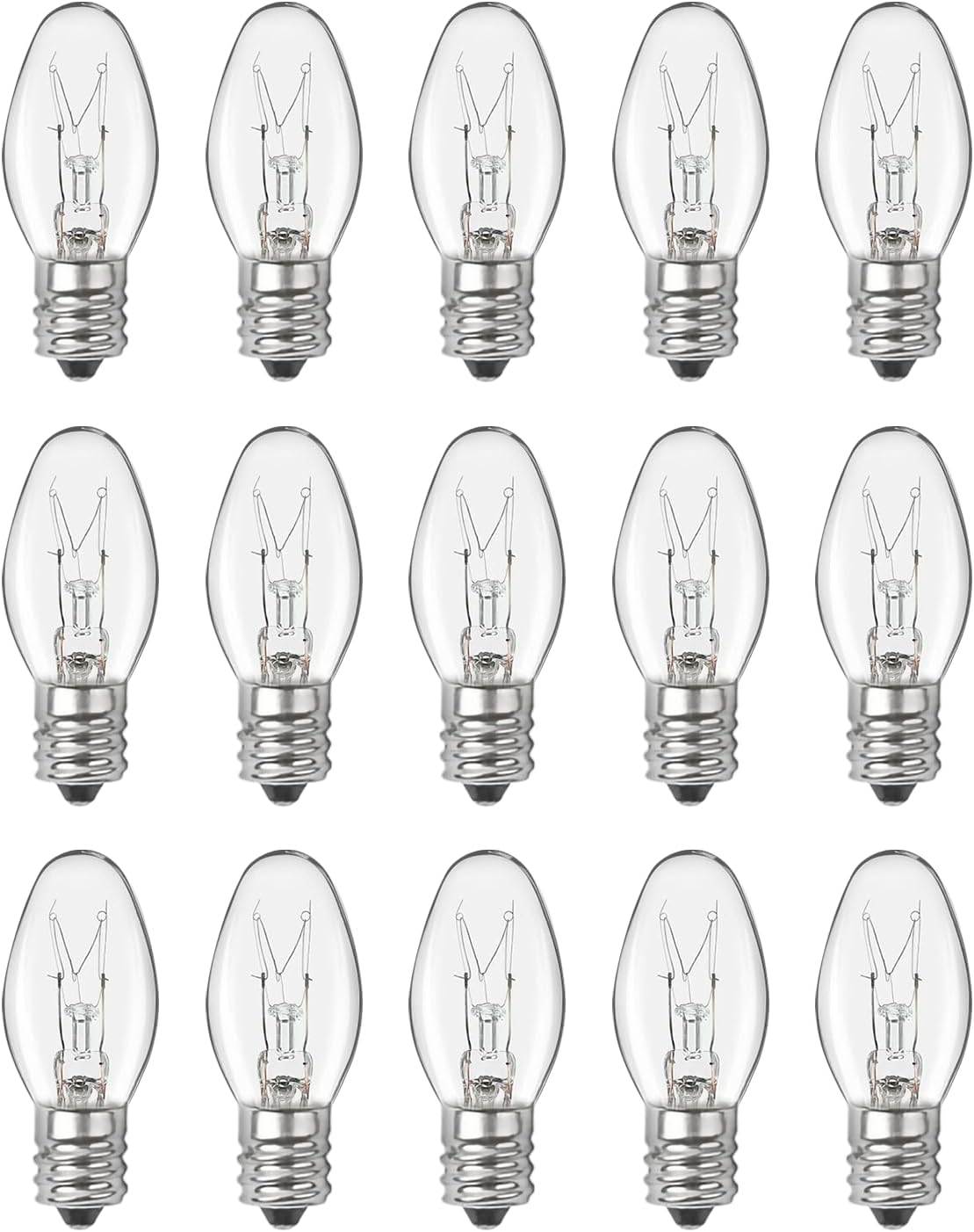Detalle de OuuKoo C7 120V 4W Incandescent Bulbs, Dimmable E12, 2700K Warm White