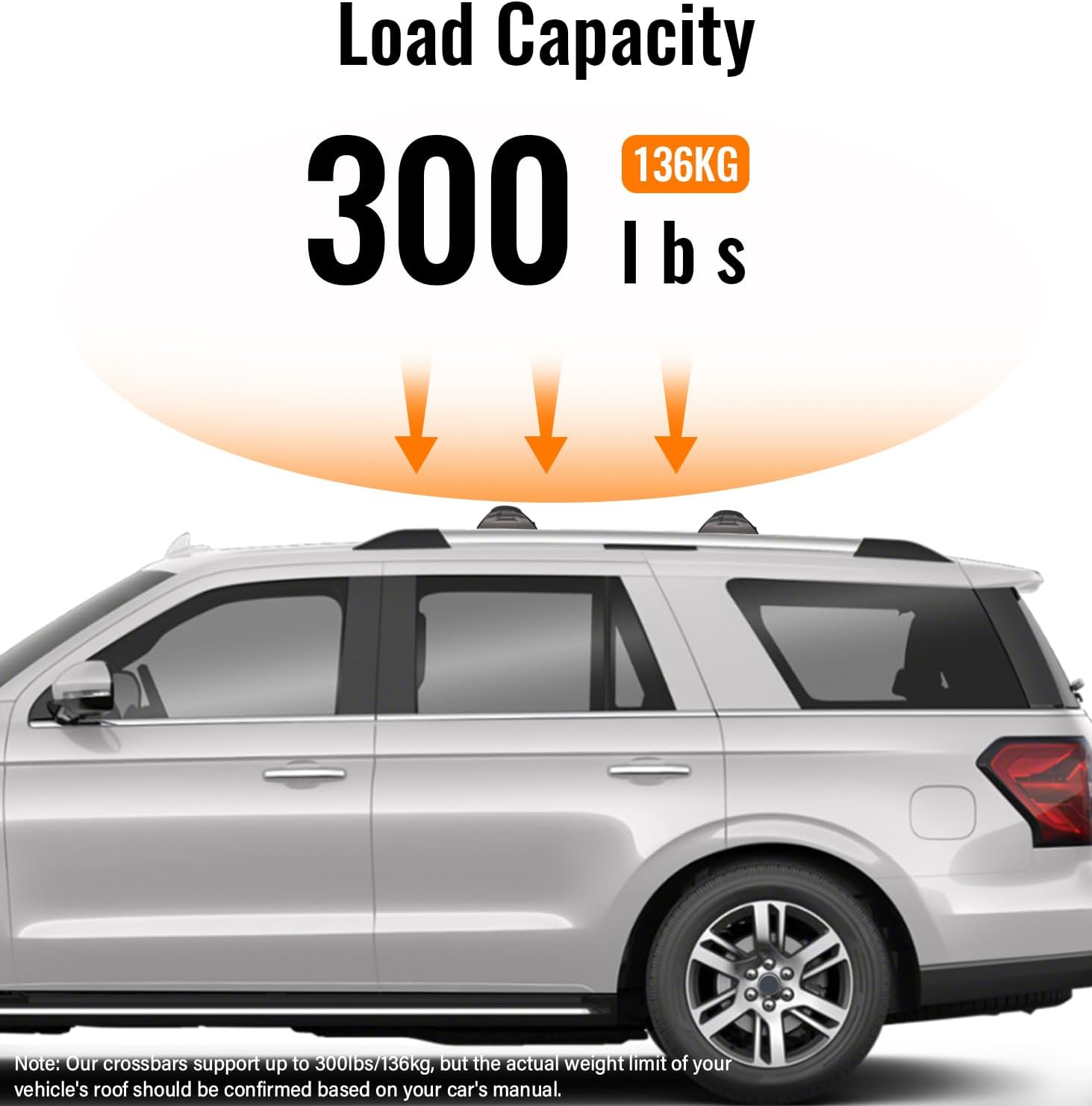 Detalle de HmmtyRack Roof Rack Crossbars for Ford Expedition