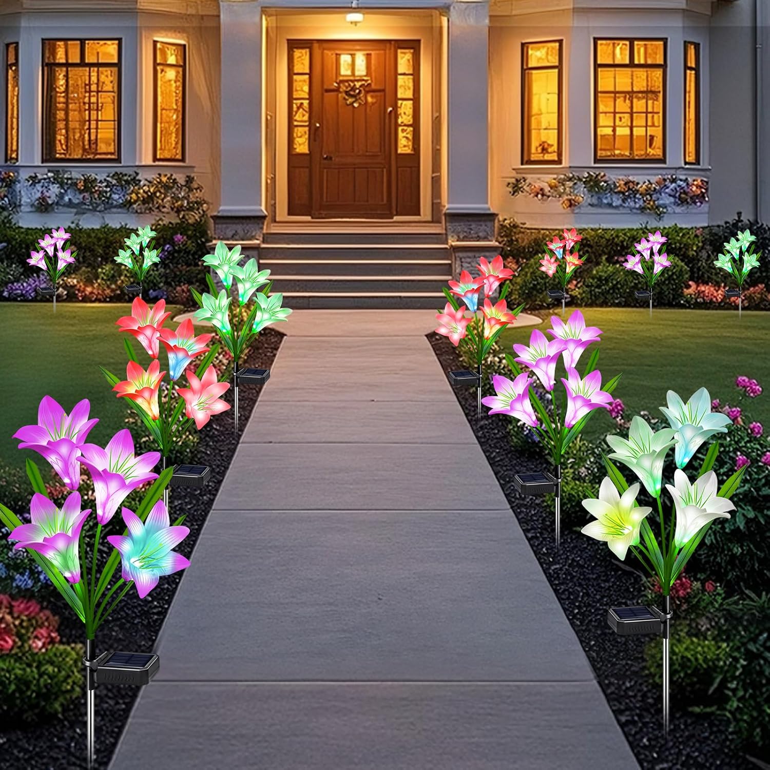 Thumbnail 4 de Ostritec Solar Lily Lights, 4-Pack