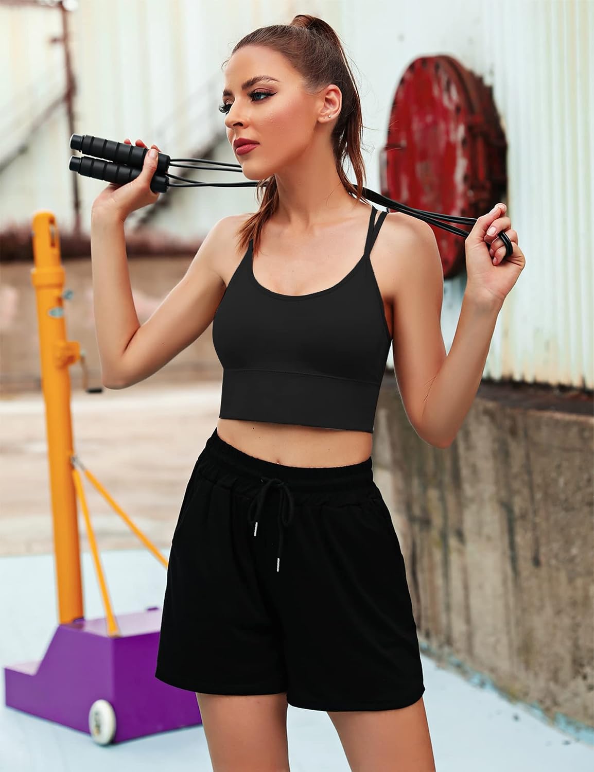 Detalle 2 de Sykooria Sport BH Damen Gepolstert Bustier