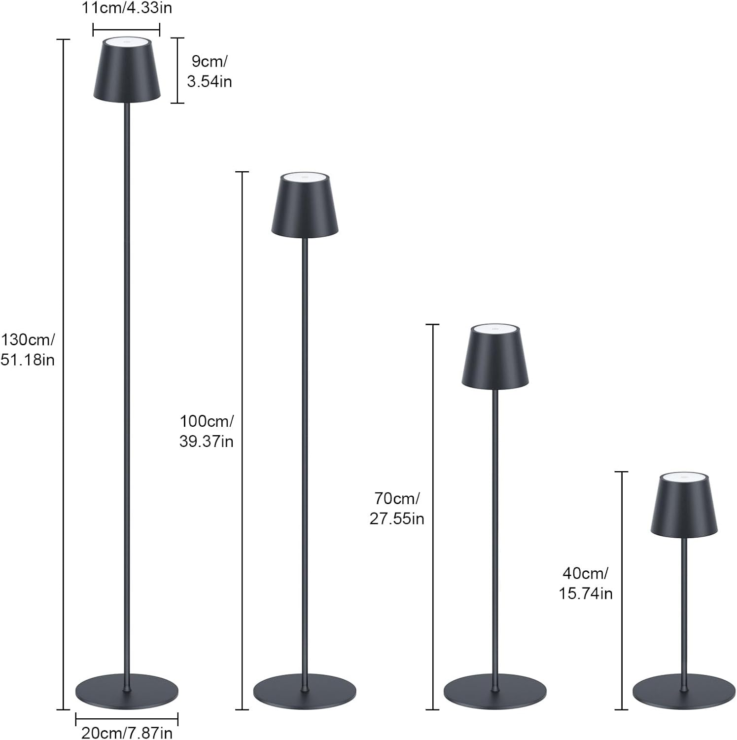 Thumbnail 4 de Coinmit LED kabellose Akku-Stehlampe – dimmbar, wetterbeständig und tragbar