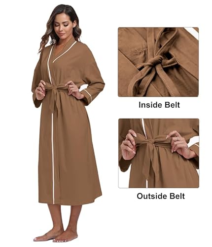 Thumbnail 3 de EA'S SECRET Womens Sofy Lightweight Cotton Knit Dressing Gown