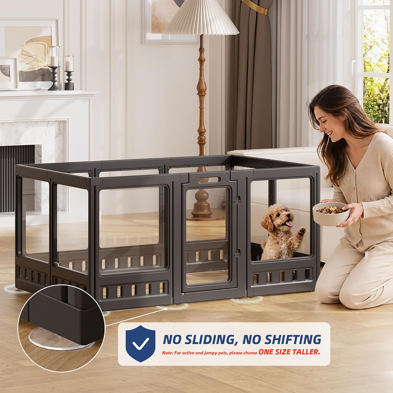 Detalle 2 de ClimbHope Acrylic Dog Playpen 24-Inch