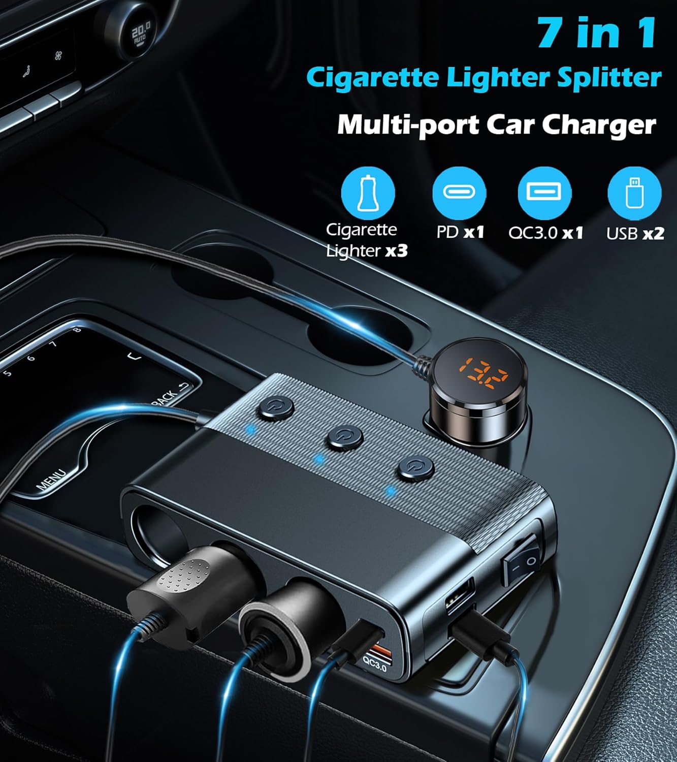 Detalle 2 de LIHAN 7-1 Car Charger 30W