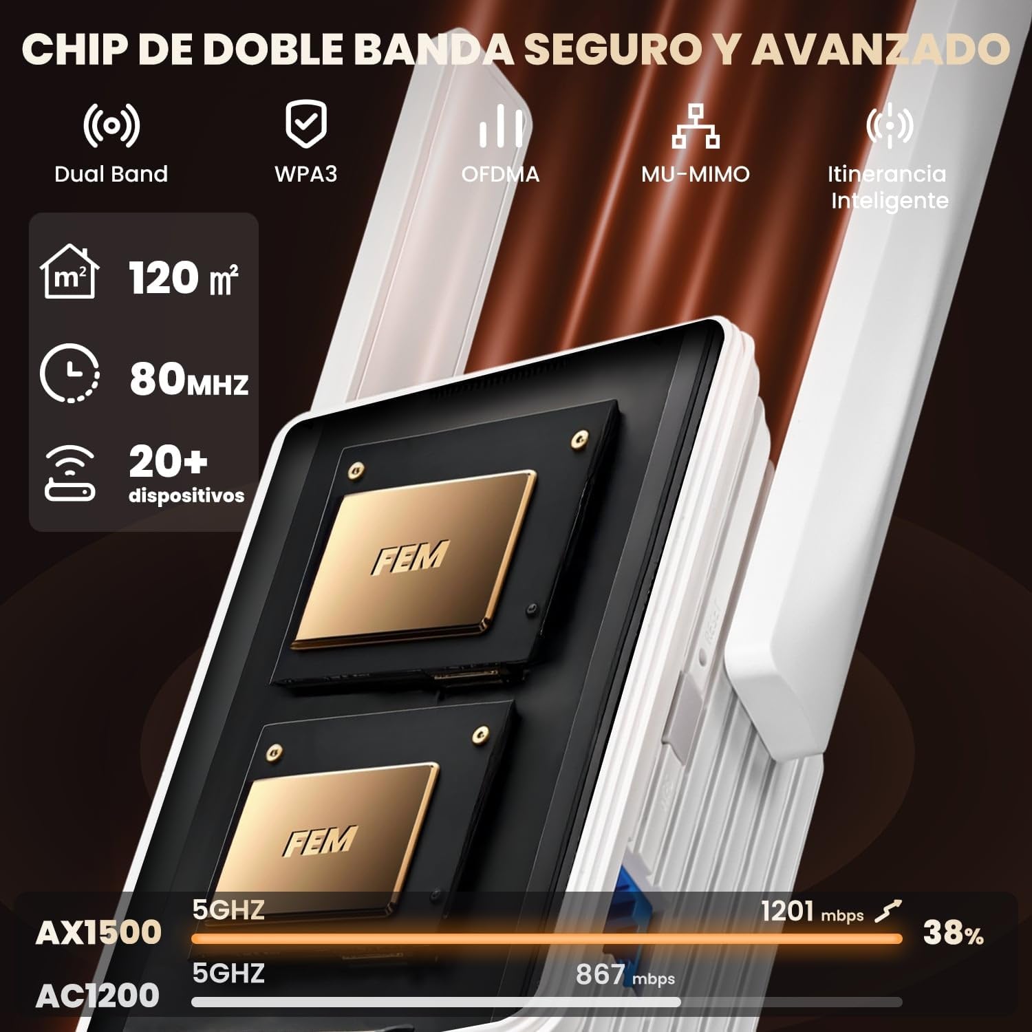 Thumbnail 1 de Tenda Wi-Fi 6 Repetidor A23 - Amplificador Gigabit 🌐 hasta 80 m²