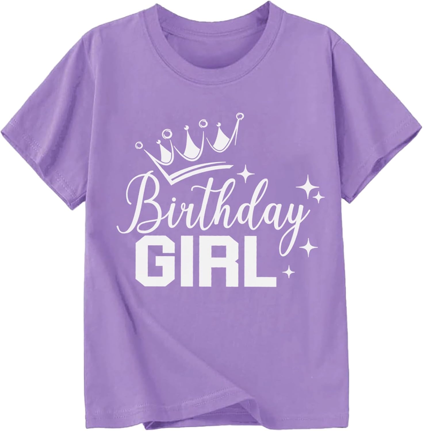 Detalle de Birthday Girl Cotton Short Sleeve Tee for 2–7T – Playful Party Tee