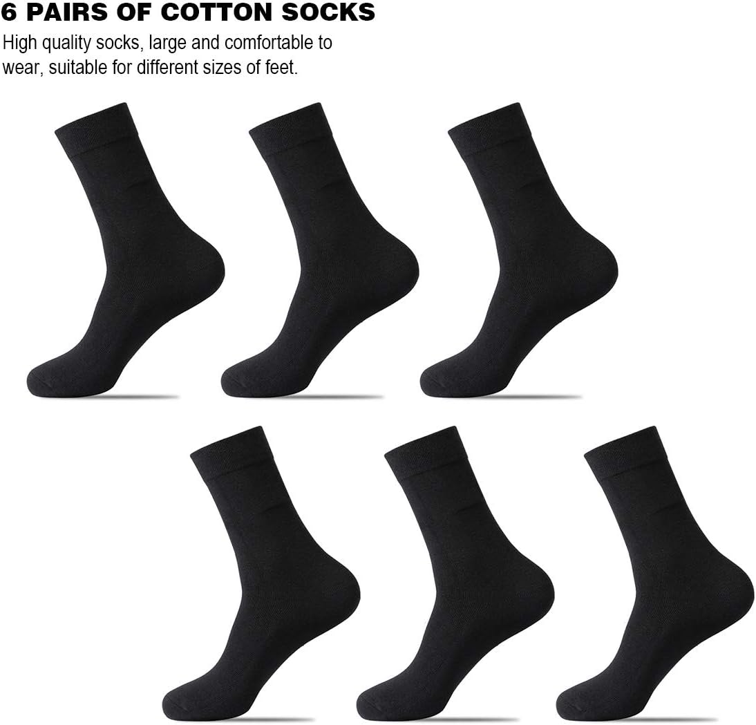 Detalle 2 de EIISSION Sportsocken Unisex (6 Paar) mit Baumwolle, warm & antibakteriell – Größen 35-38, 39-42, 43-46, schwarz