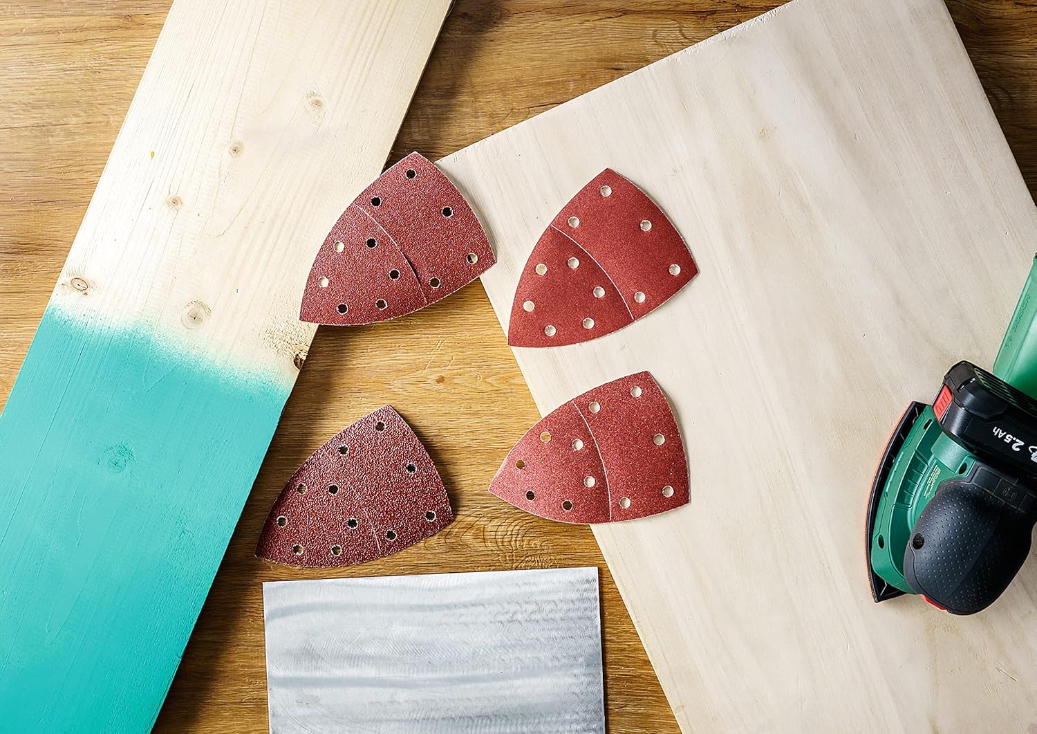 Thumbnail 5 de Bosch 25 pcs Sanding Sheet Set for multi-sanders (40/80/120/180 grit, 102 x 62.93 mm)