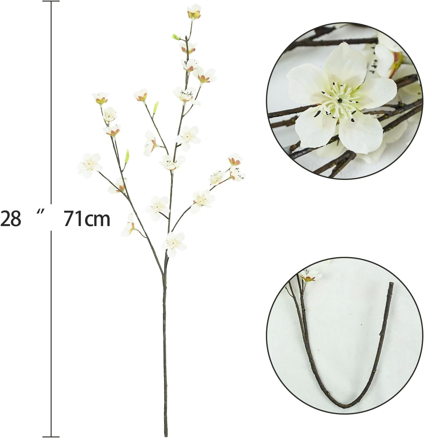 Detalle de Tepaler Artificial Cherry Blossom Branches 28-Inch