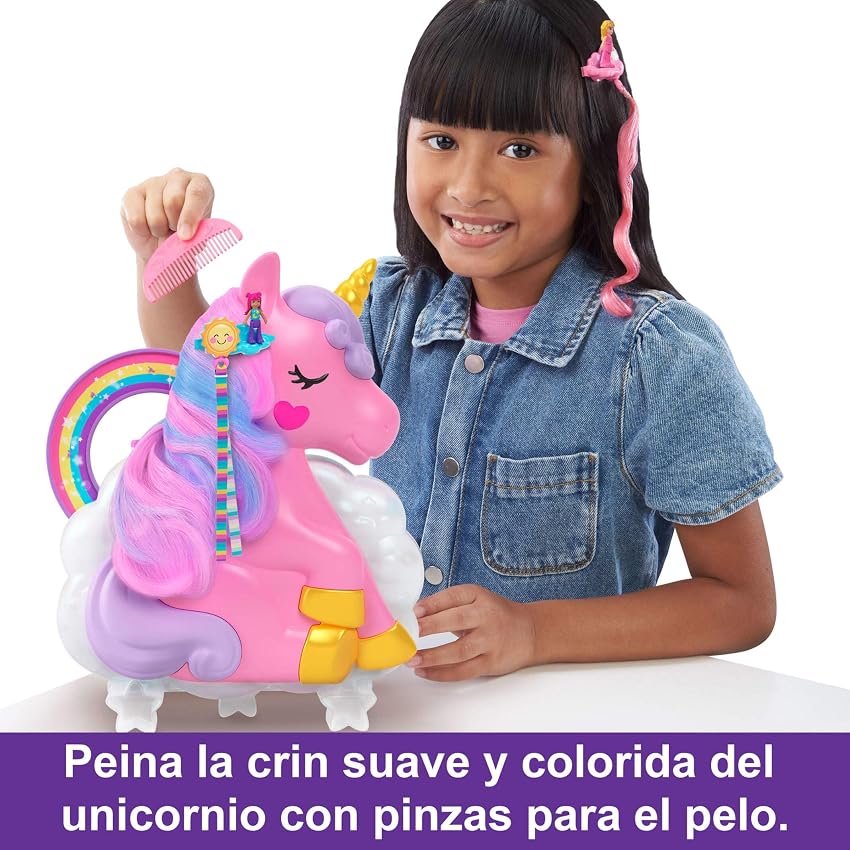 Thumbnail 2 de Polly Pocket Salón de Belleza Unicornio 🌈 con Muñequitas y Accesorios