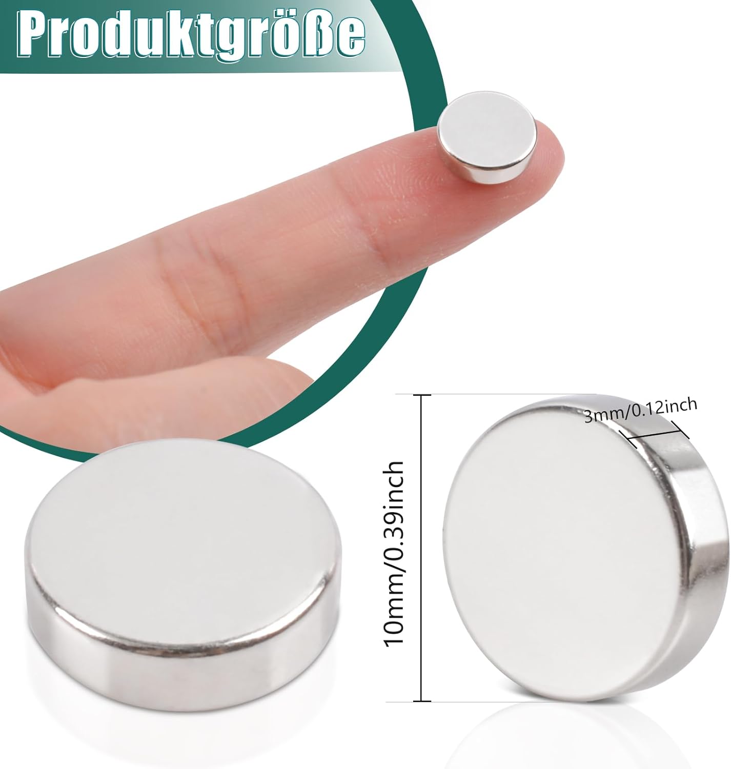 Thumbnail 1 de FPMYB Neodym-Magnete 10×3 mm, 60 Stück 🧲