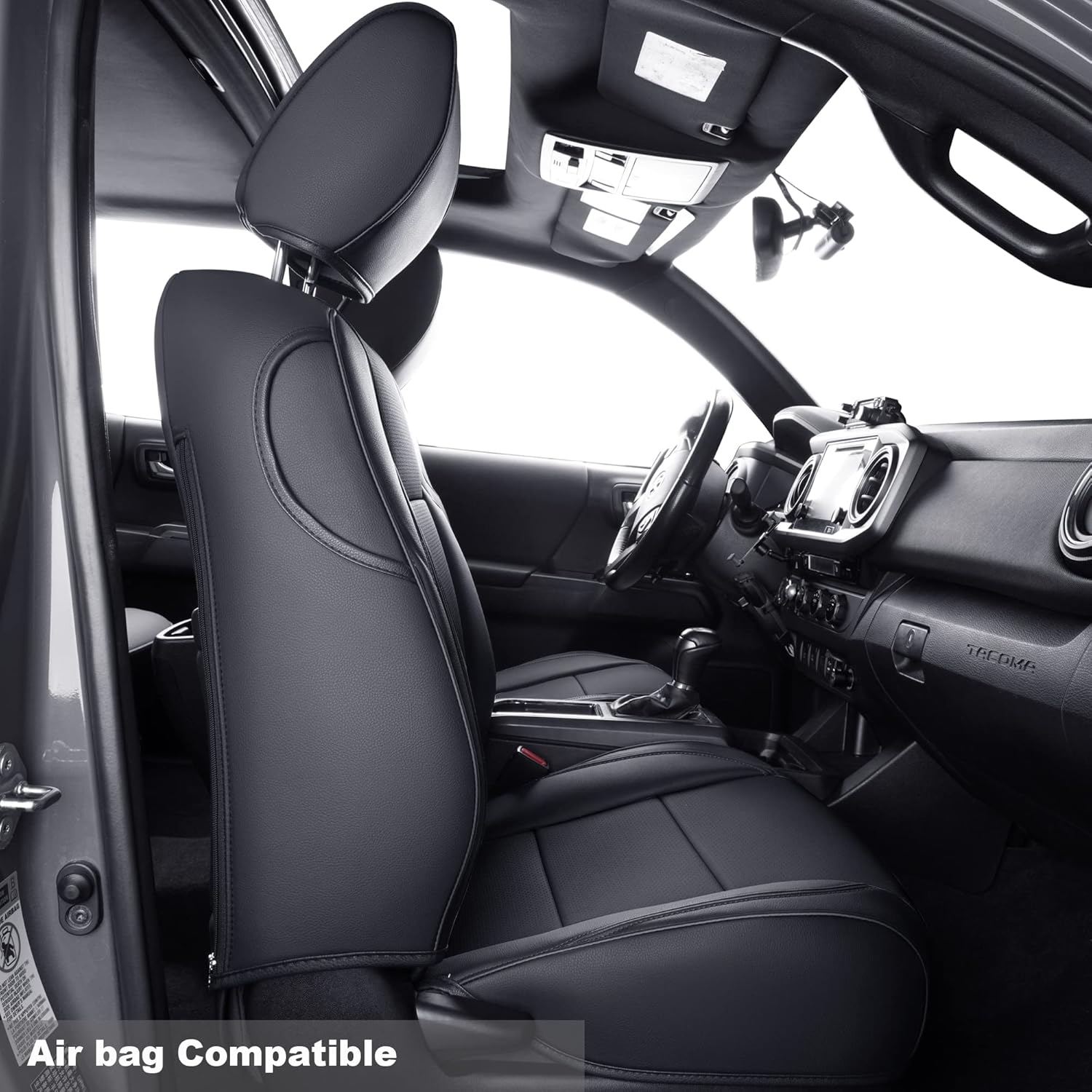 Thumbnail 1 de LUCKYMAN CLUB Tacoma Custom Fit Seat Covers (2016–2023 Crew Cab, Faux Leather Black)