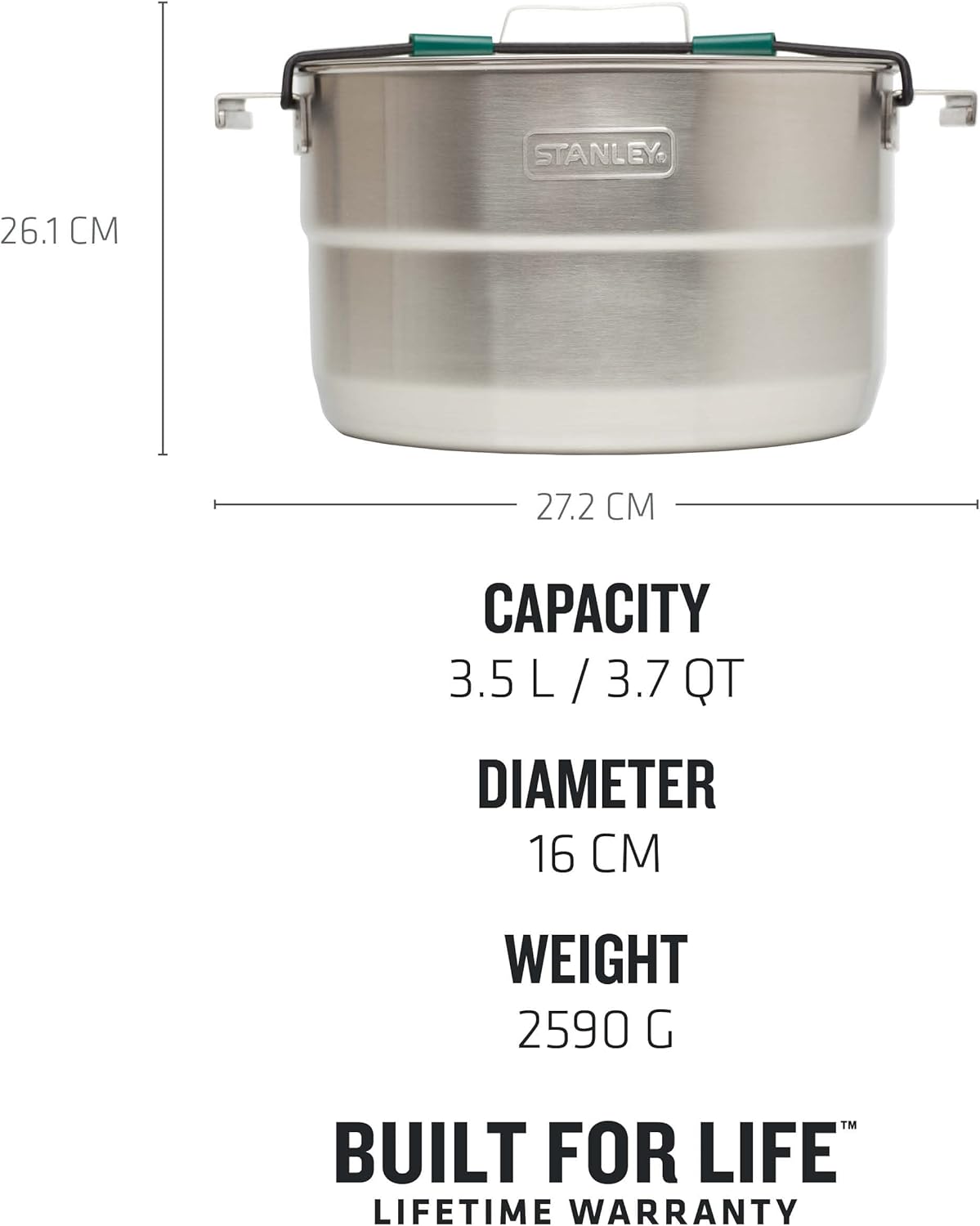 Thumbnail 2 de Stanley 1913 Adventure Full Kitchen Basecamp Cook Set 3,5L (21 pièces) – kit cuisine inox pour le camping