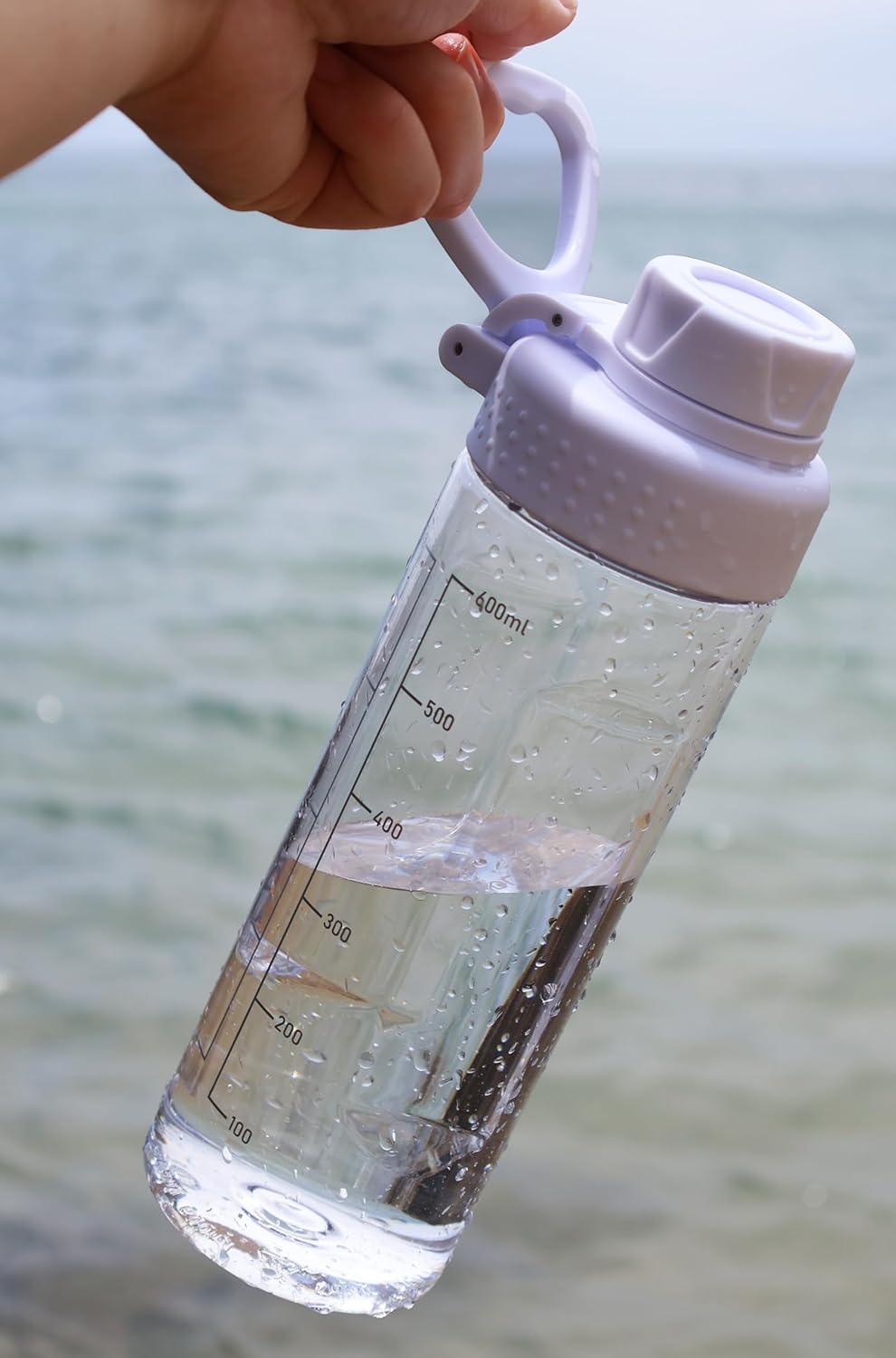 Thumbnail 6 de OLDLEY 600ml (20oz) BPA-free Tritan clear water bottle with screw lid and carry loop