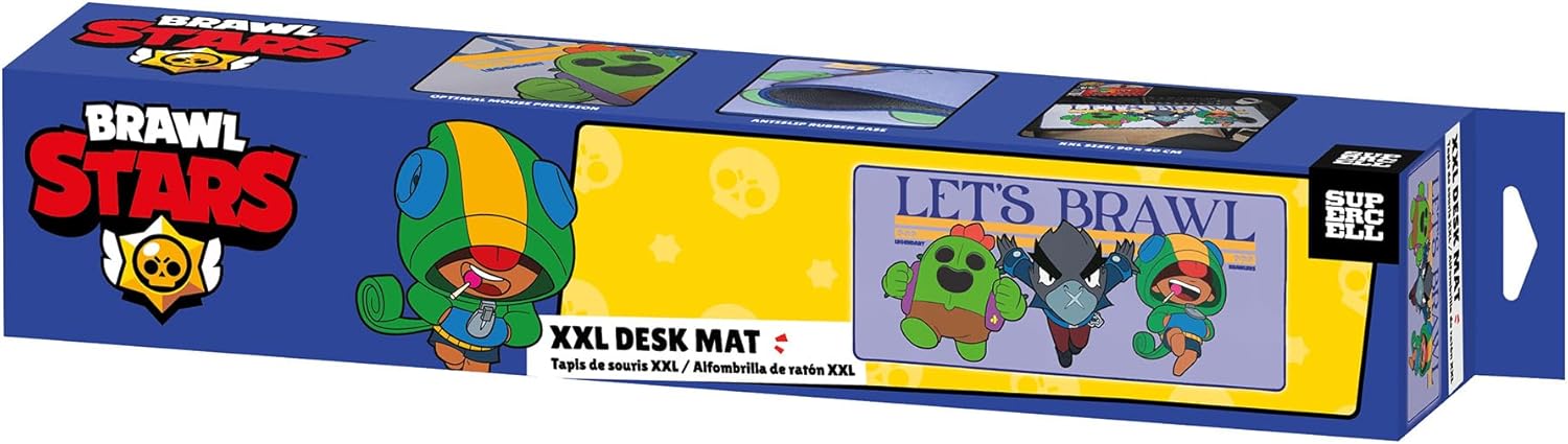 Thumbnail 6 de SUBSONIC tappetino per mouse XXL 90x40 cm con base antiscivolo e bordi cuciti (Brawl Stars, malva)