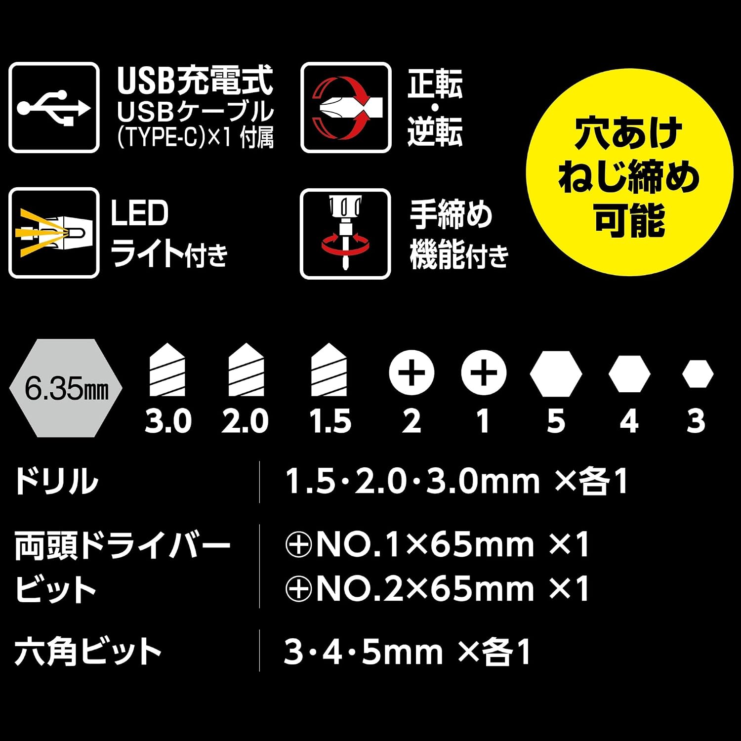 Detalle de 高儀 ちょいドラ NEO CDR-37LiC 3.7V充電式ドライバー、手締め・穴あけ対応
